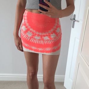 Zara TRF Tie Dye Mini Skirt
